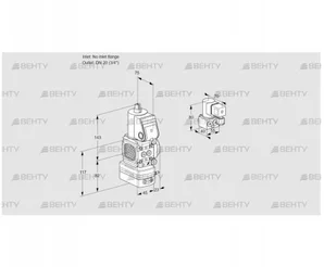 VAD1-/20R/NW-100A (88010690) Газовый клапан с регулятором давления Kromschroder