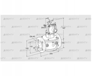 JSAV 40F40/2-3 (86362060) Предохранительный запорный клапан Kromschroder