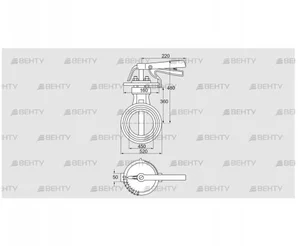 DKR 450Z03H450D (72701380) Дроссельная заслонка Kromschroder