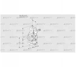 VAD115R/NWSR-25B (88008378) Газовый клапан с регулятором давления Kromschroder