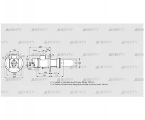 BIC 100RB-150/185-(109)FR (84033510) Газовая горелка Kromschroder