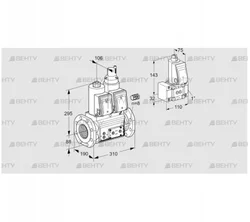 VCS780F05NLWR3E/PPPP/PPZ- (88204610) Сдвоенный газовый клапан Kromschroder