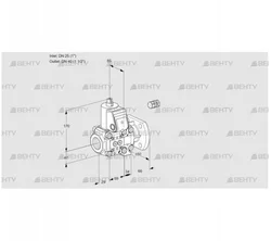 VAS2E25R/40F05NVWR/PP/PP (88102448) Газовый клапан Kromschroder