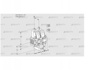 VCH2E40F/25R05FNHEVWR3/PPPP/PPPP (88102512) Клапан с регулятором расхода Kromschroder