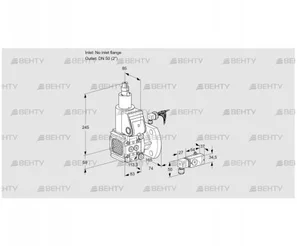 VAS3-/50F/LK (88015892) Газовый клапан Kromschroder